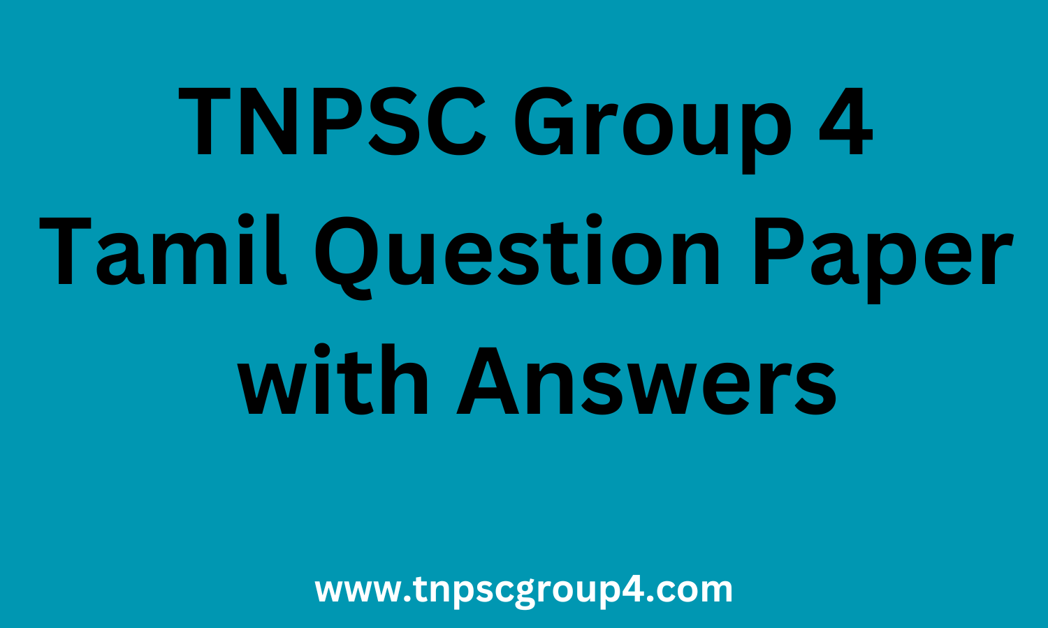 Tnpsc Group 4 Tamil Question Paper With Answers 0996