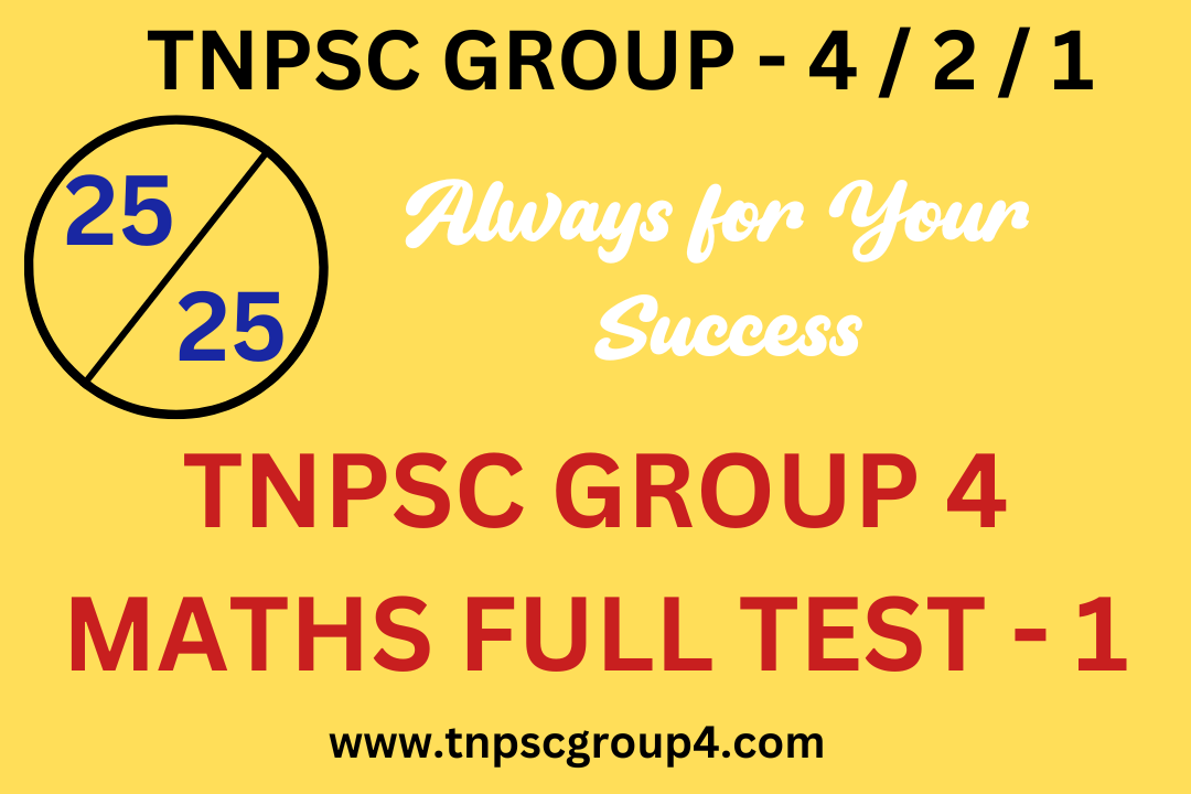 tnpsc group 4 maths full test